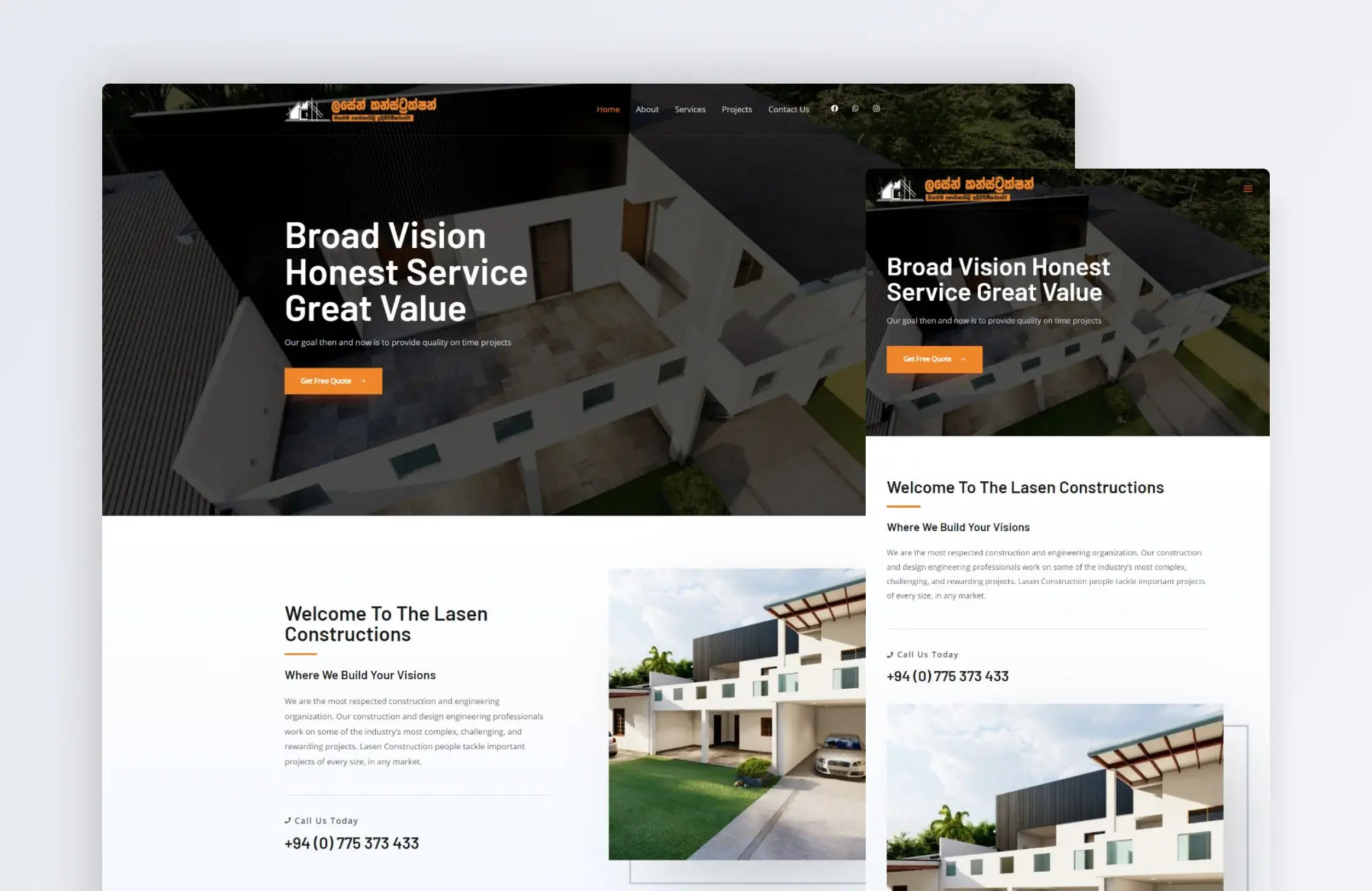 Lasen Constructions website