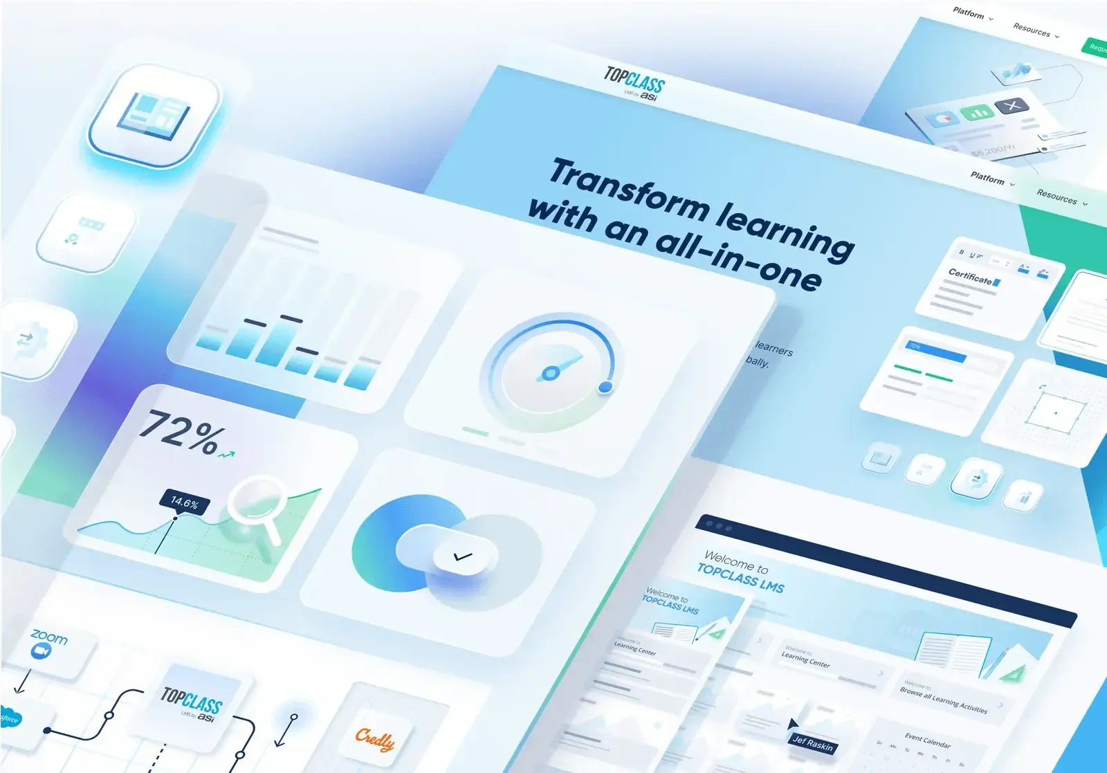 TopClass LMS homepage built by GIXEZ IT from a Figma design