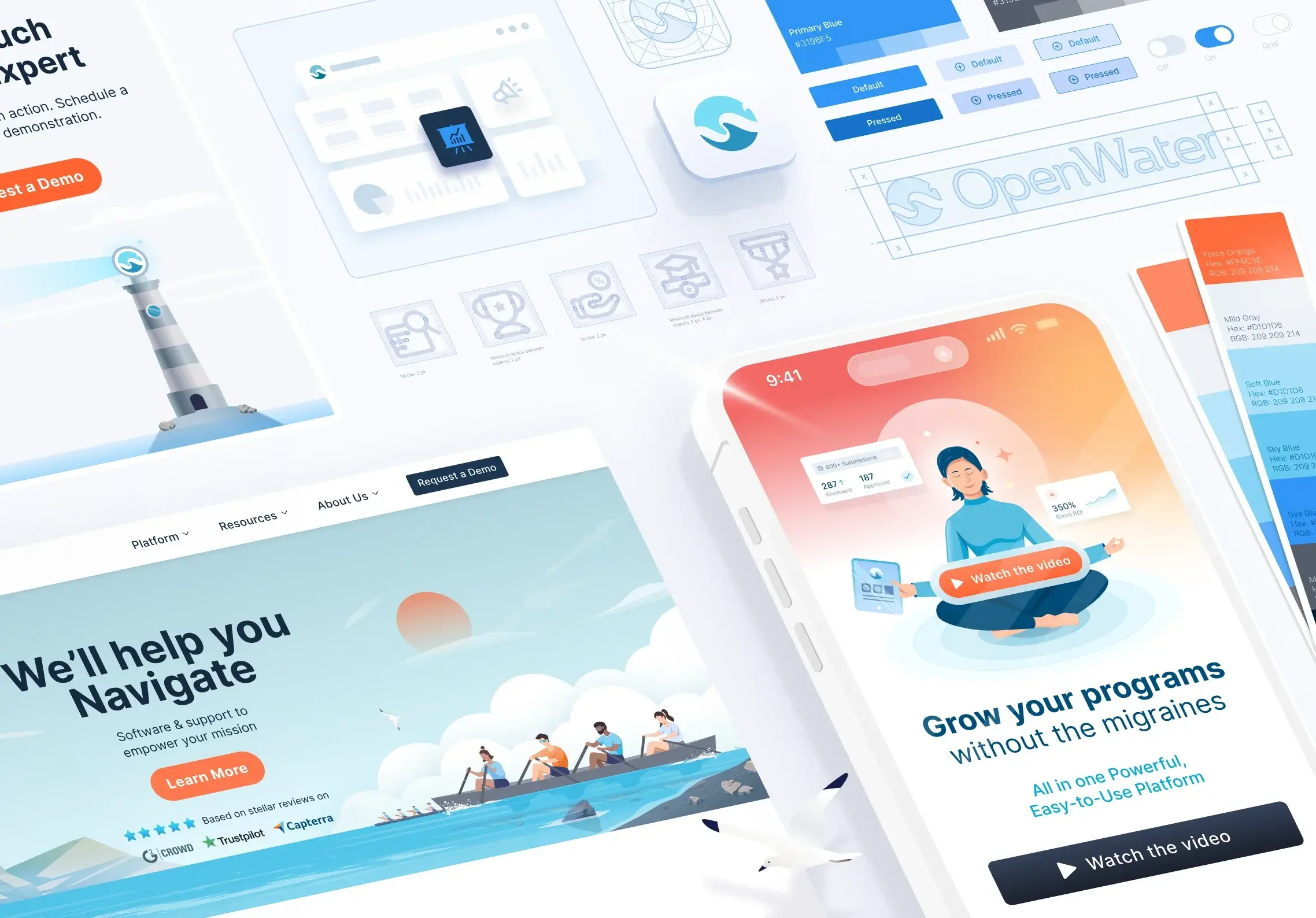 OpenWater SaaS website built by GIXEZ IT from Figma designs