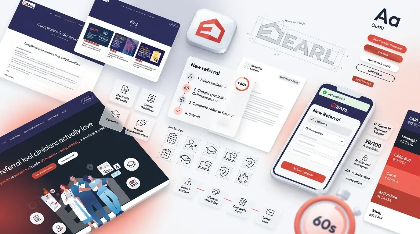 EARL healthcare website rebuilt in Next.js by GIXEZ IT