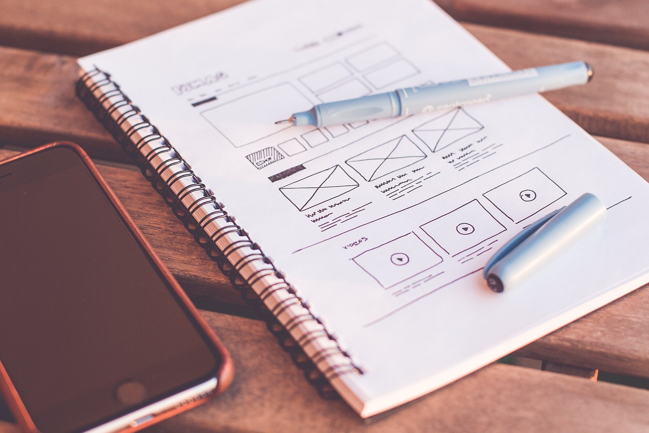 Low fidelity wireframe for web design